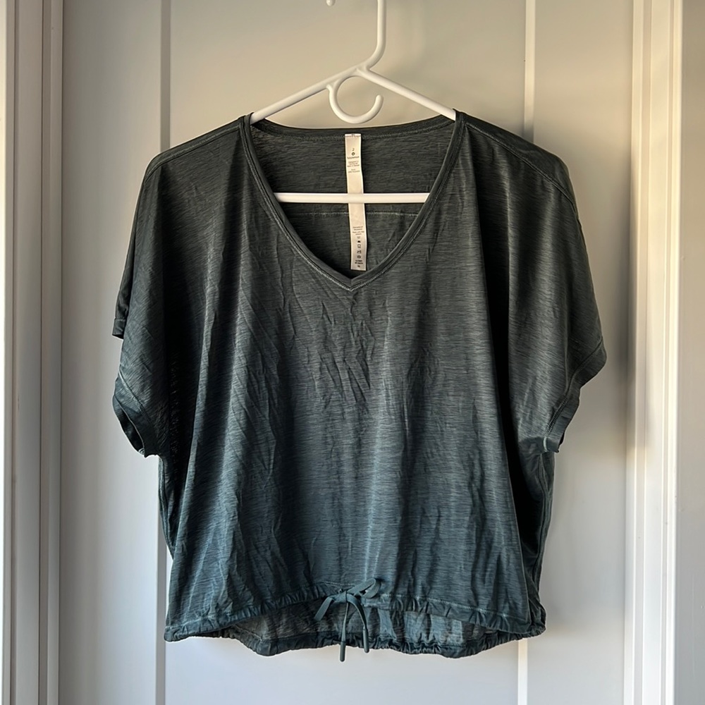 Lululemon Through the Movement Tee •• Sea Steel